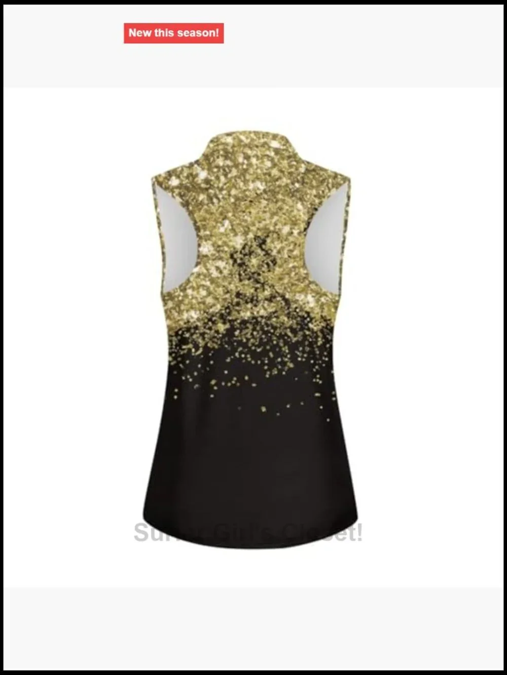 Sleeveless Zip Up Dry Fit Golf Tennis Tank Top